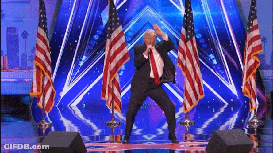 Donald Trump Dancing On Stage GIF