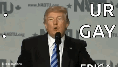 Donald Trump Giving Speech At Microphone GIF