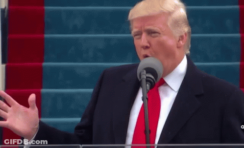 Donald Trump Giving Speech At Microphone GIF