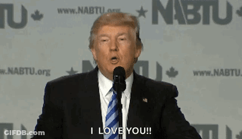 Donald Trump Giving Speech I Love You GIF