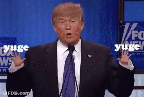 Donald Trump Giving Speech In Front Of Fox News Sign GIF