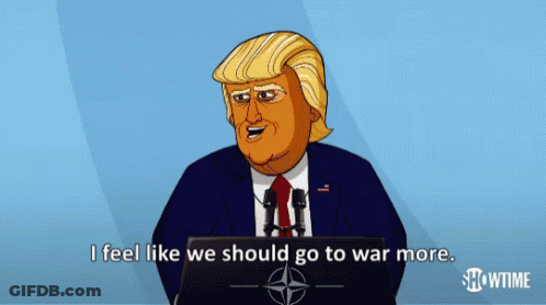 Donald Trump Giving Speech Saying I Feel Like We Should Go To War More GIF