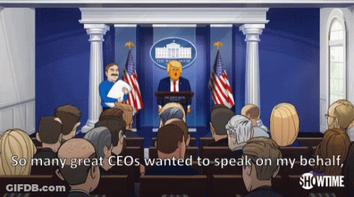 Donald Trump Giving Speech So Many Great CEOs Wanted To Speak On My Behalf GIF