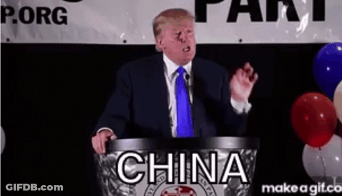 Donald Trump Giving Speech With Balloons GIF