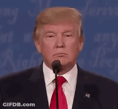 Donald Trump Giving Speech With Funny Face GIF