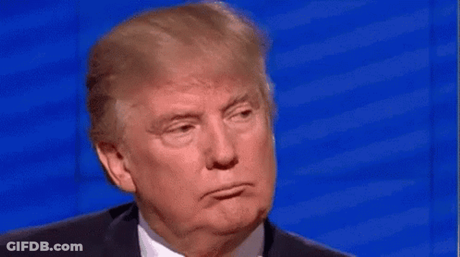 Donald Trump Holding His Ear Listening GIF