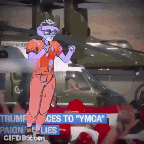Donald Trump In MAGA Hat Dancing In Front Of Airplane Says Happy Thanksgiving GIF