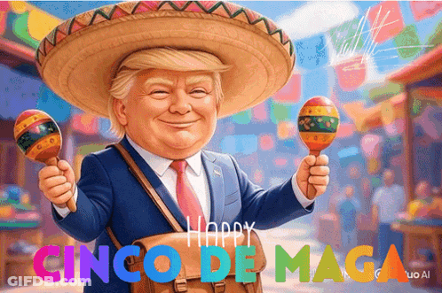 Donald Trump In Sombrero Holding Maracas GIF