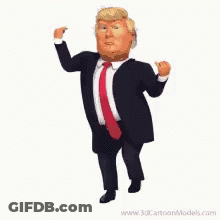 Donald Trump In Suit And Tie Dancing GIF