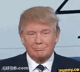 Donald Trump In Suit And Tie Making Funny Face GIF