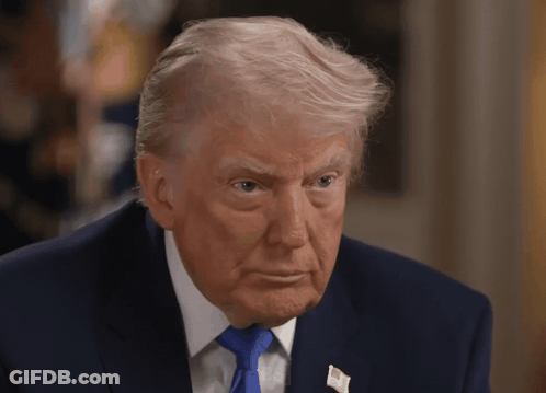 Donald Trump In Suit And Tie With Lapel Badge GIF