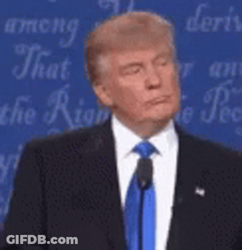 Donald Trump In Suit Giving Speech GIF