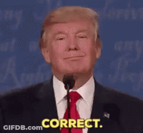 Donald Trump Is Giving A Speech And Saying Correct GIF