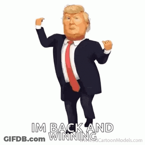 Donald Trump Is Running In A Suit And Tie . GIF