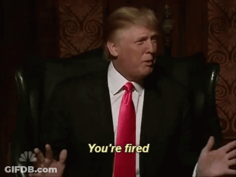 Donald Trump Is Sitting In A Chair Wearing A Suit And Tie And Talking To Someone . GIF