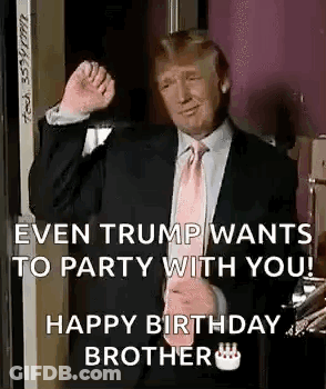 Donald Trump Is Wearing A Suit And Tie And Is Dancing . GIF
