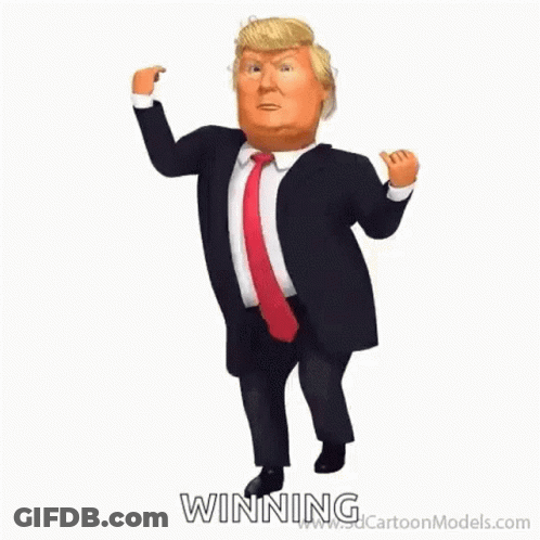 Donald Trump Is Wearing A Suit And Tie And Is Dancing . GIF