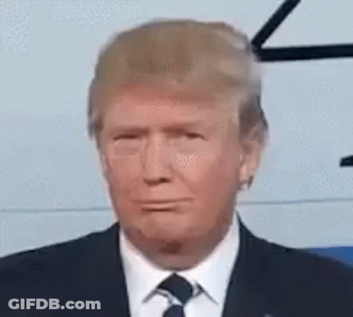 Donald Trump Is Wearing A Suit And Tie And Is Making A Funny Face . GIF