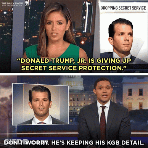 Donald Trump Jr. Dropping Secret Service GIF