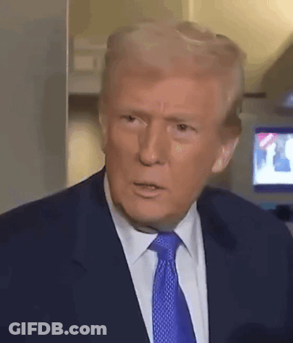 Donald Trump Making Funny Face In Suit And Tie GIF