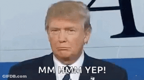 Donald Trump Making Funny Face Saying Mm Hmm Yep GIF