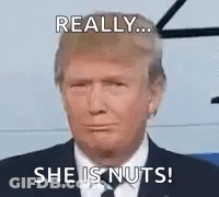 Donald Trump Making Funny Face Saying Really She Is Nuts GIF