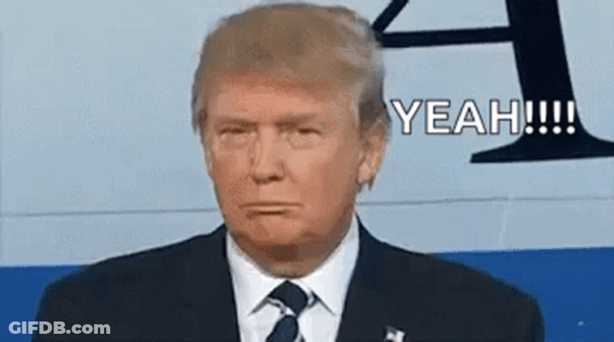 Donald Trump Meme Face Yeah GIF