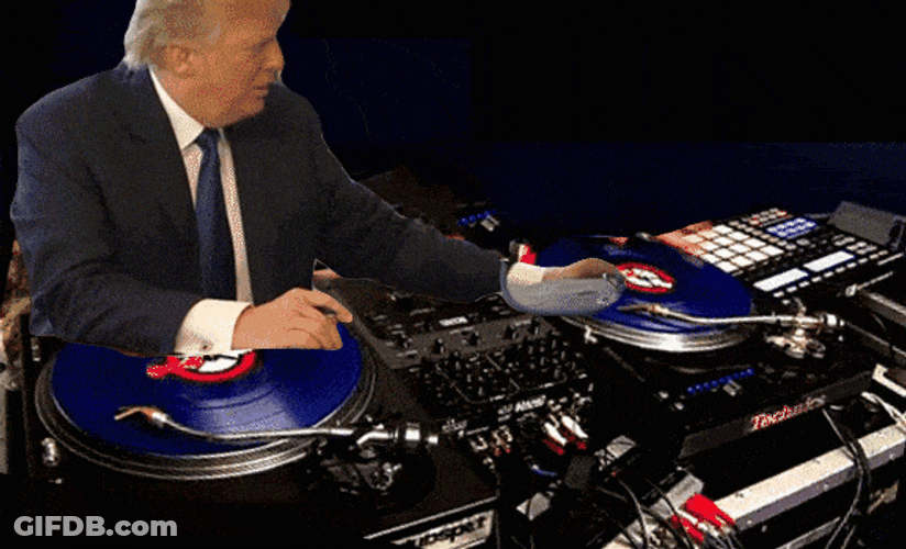 Donald Trump Moving Away From DJ Equipments Meme GIF
