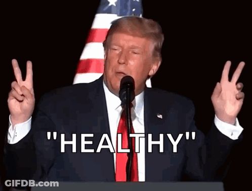 Donald Trump Peace Sign Microphone Healthy GIF