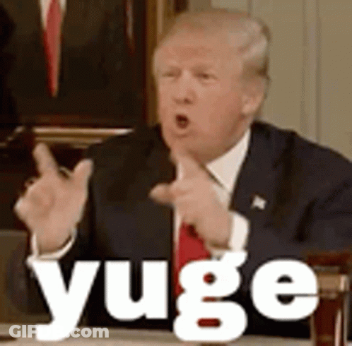 Donald Trump Pointing At Camera Making Funny Face GIF