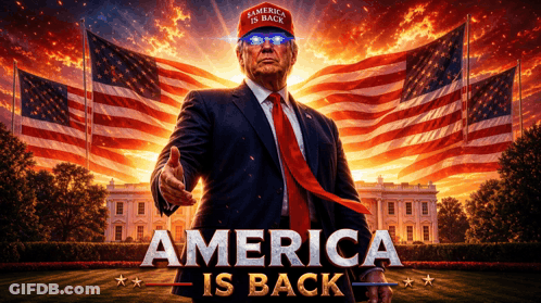Donald Trump Poster America Is Back GIF