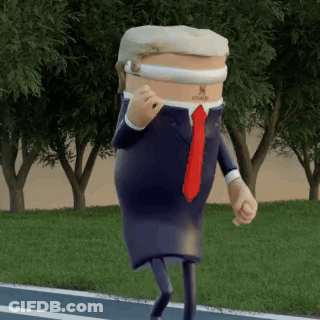 Donald Trump Running On Track GIF