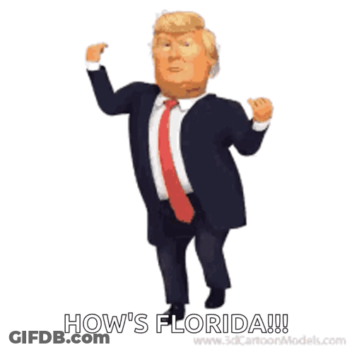 Donald Trump Running Saying Hows Florida GIF
