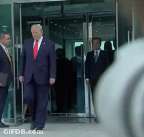 Donald Trump Saying Go Home And Get A Job In Front Of American Flag GIF