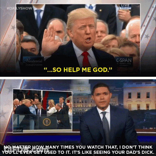 Donald Trump Saying So Help Me God GIF