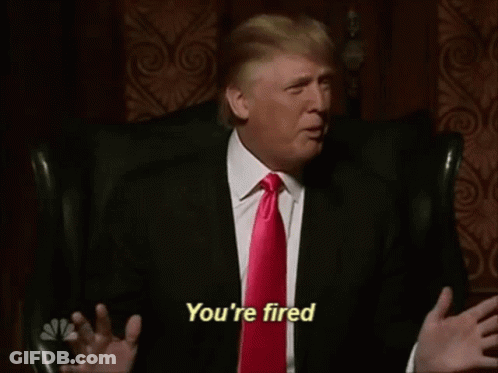 Donald Trump Saying You're Fired GIF