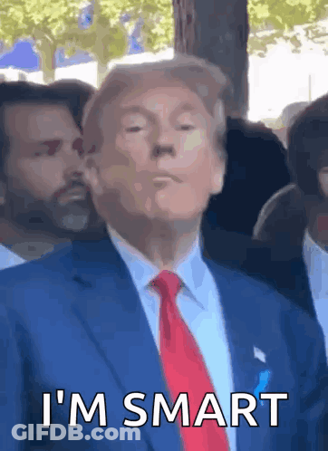 Donald Trump Says I 'M Smart In Front Of A Crowd GIF