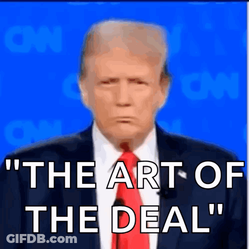Donald Trump Says " The Art Of The Deal " In Front Of Cnn GIF