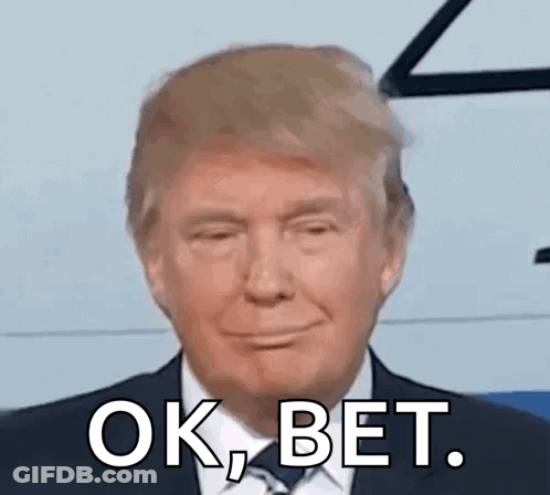 Donald Trump Smiling Says Ok Bet GIF