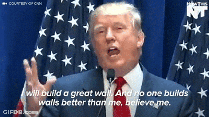 Donald Trump Speaking Build The Wall GIF