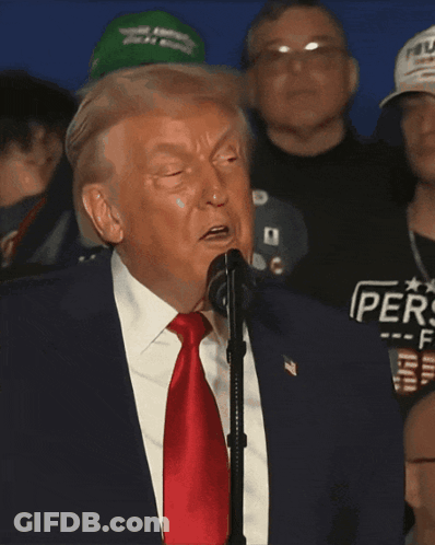 Donald Trump Speaking Into Microphone Do We Love Miners GIF