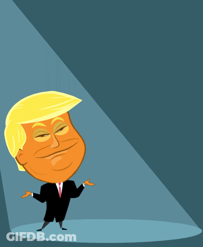 Donald Trump Under Spotlight With Nice Above GIF
