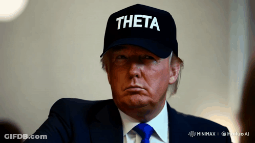 Donald Trump Wearing Black Theta Hat GIF