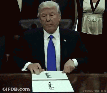 Donald Trump With Forfeit Criminal Paper GIF