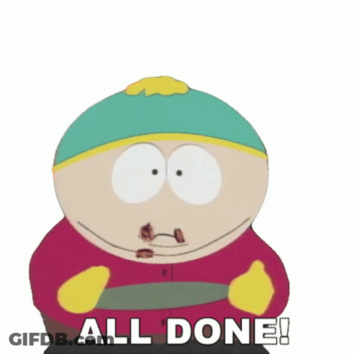 Done And Done Eric Cartman Raising His Hand GIF