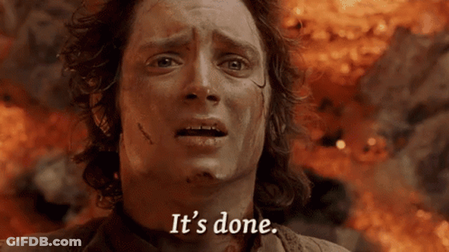 Done And Done Man With Lava Flowing Behind GIF