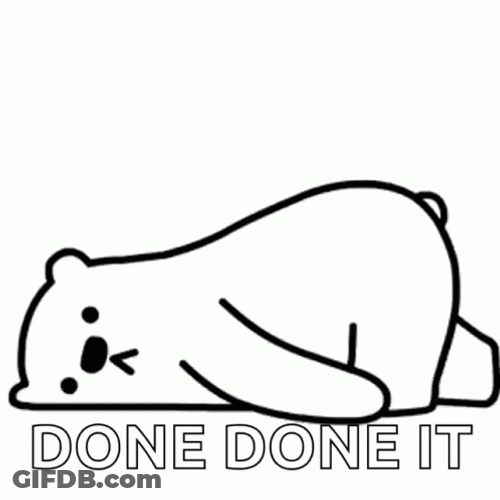 Done It Lazy Bear Can't Walk GIF