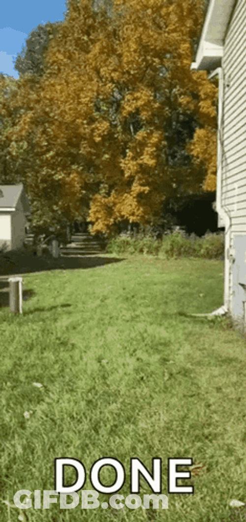 Done Lawnmower Grass GIF
