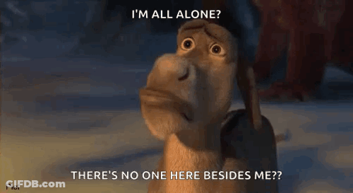 Donkey From Shrek Saying I'm All Alone GIF
