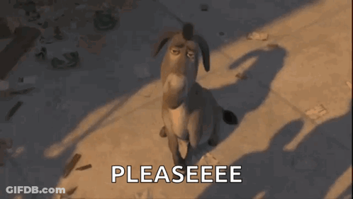 Donkey From Shrek Saying Pleaseee GIF